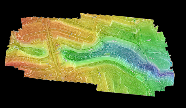 topographic map generated